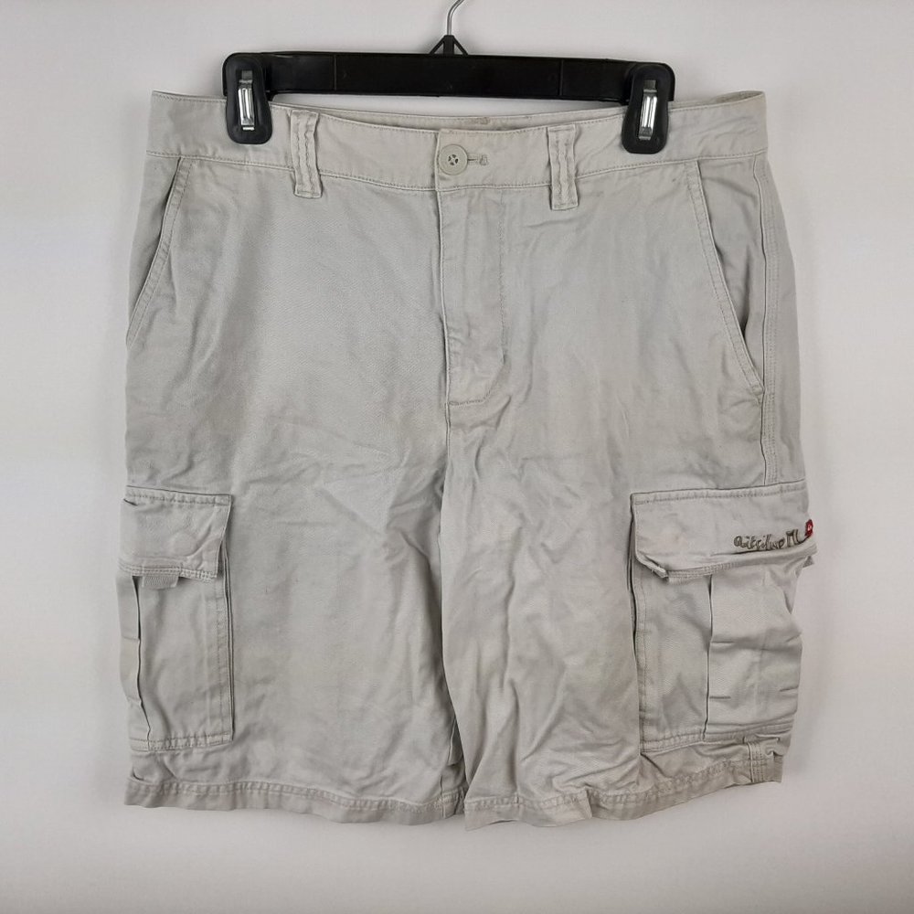 Quiksilver Men's Cotton Cargo Shorts Size 30 Beige